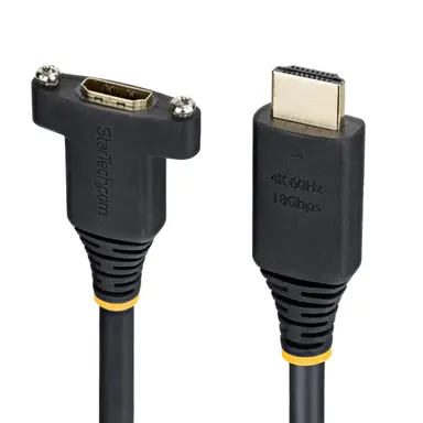 StarTech.com Extend an HDMI Connection Using This Panel Mount HDMI Cable with Side Mounting