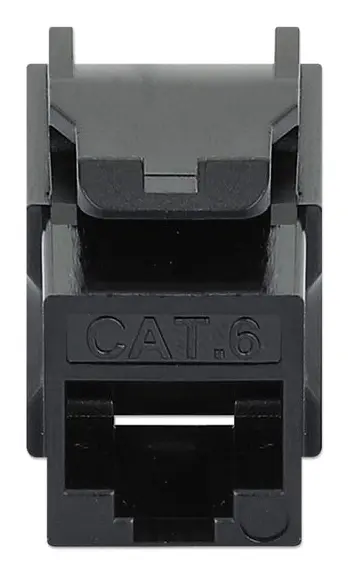 Intellinet Cat6 Slim Keystone Jack with Punch-Down Stand, Black, 25-Pack, image 7