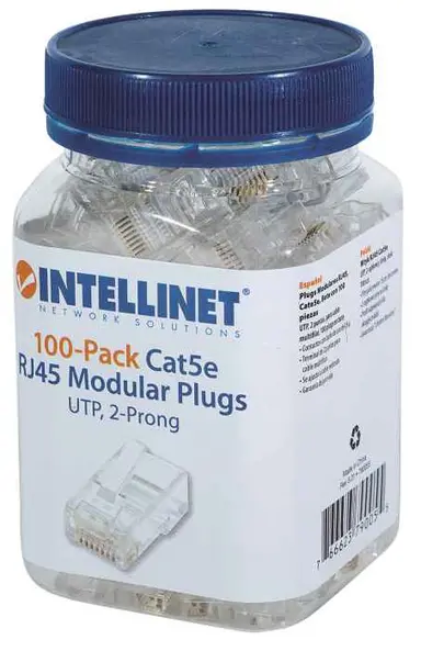 Intellinet 100-Pack Cat5e RJ45 Modular Plugs, image 6