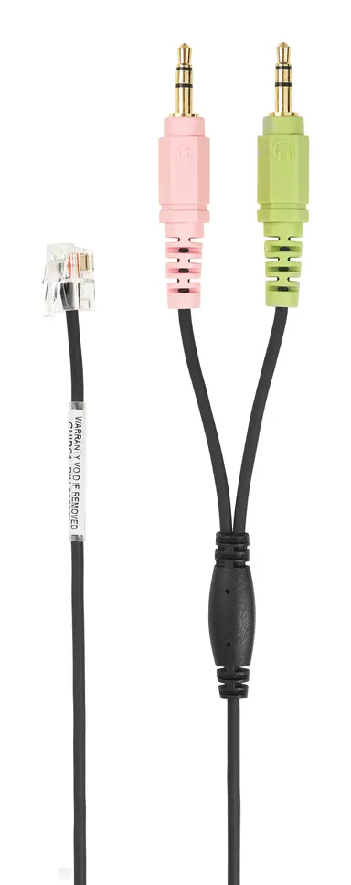 Epos USA UI Box to PC Cable, Modular Plug to (2) 1/8INCH/3.5MM Miniplugs
