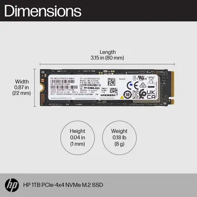 HP Sbuy HP 1TB PCIe NVMe M.2 SSD