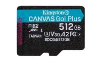Kingston 512GB Microsdxc Canvas GO Plus GEN4 200R, image 3