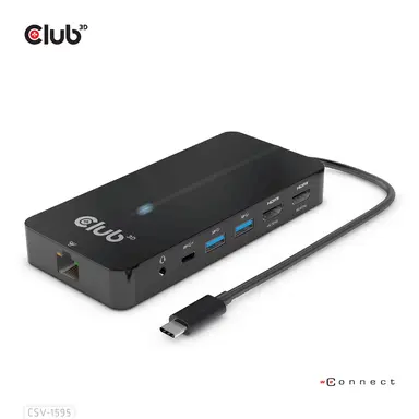 Club 3D B.V USB-C 7-IN-1 Hub with 2X HDMI 2X Usb-A 1X RJ45 1X 3.5MM Audio 1X US