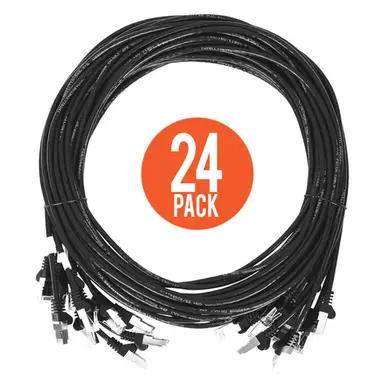 Intellinet Cat6 U/UTP Slim Network Patch Cable, 0.5 FT., Black, 24-Pack, image 4