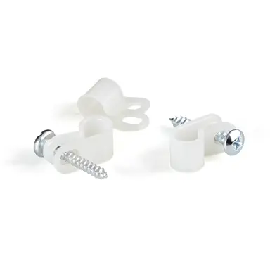 StarTech.com 100 R-Type Screw Mount Cable Clamps for 6MM/0.25IN Bundle Diameter - Nylon 66, image 7
