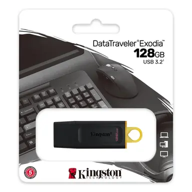 Kingston 128GB USB3.2 Gen 1 Datatraveler Exodia - Co-Logo Minimum 100 Units Required, image 4