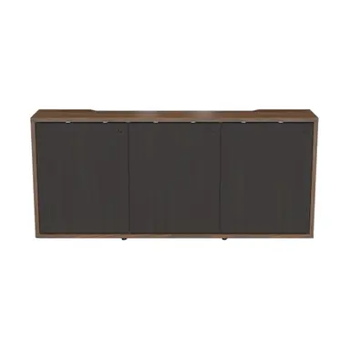 Middle Atlantic 3 Bay C3 Custom Wood Kit 32 High 10 Deep Moderno Solid Doors Montana Walnut