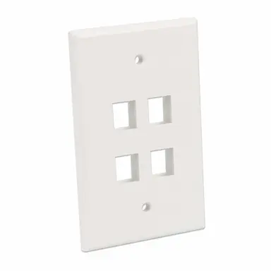 Intellinet 4-Outlet Oversized Keystone Wall Plate, image 6