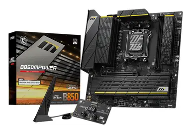MSI Computer B850 AM5 2DDR5 1PCI-EX16 1PCI-EX4 4M.2 2SATA3 1USB 3.2 GEN2X2 6USB3.