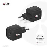 Club 3D B.V Travel Charger PPS 45W Gan Technology, Dual Port USB Type-C, Power DELIVERY(PD), image 3