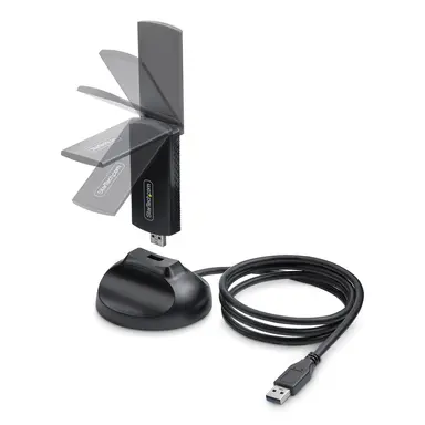 StarTech.com Wi-Fi 6E USB Adapter/Dongle, for Desktop/Laptop PC, Wireless NIC W/Foldable Ante, image 6