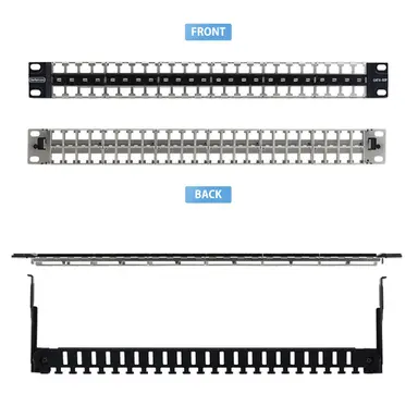 StarTech.com 48-Port 1U Blank Keystone Patch Panel with Cable Management Bar and Grounding WI, image 3