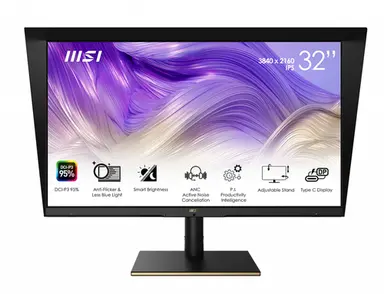 MSI Computer Mon 32IN Ips Panel Space Blk W/ Gld Trim, image 4