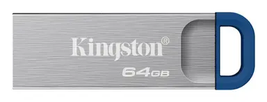 Kingston 64GB Datatraveler Kyson 220MB/S Metal USB 3.2 Gen 1 - Dimensions: 39MM X 12.6MM