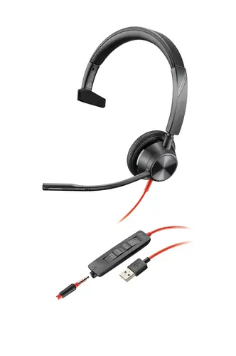HP New Poly Blackwire 3315 USB-a Headset Limited 2-Year Warranty, image 2