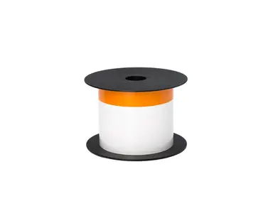 Brother International Corporat 3INX5IN TT ANSI/Osha Blank 3/4IN Orange Header White Vinyl Label, image 4