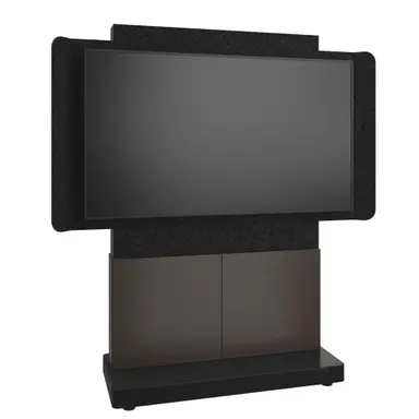 Middle Atlantic Forum Free Standing 48 (2-BAY) Display Stand for (1) 42 - 55 Display Dark Finis