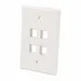 Intellinet 4-Outlet Oversized Keystone Wall Plate, image 5