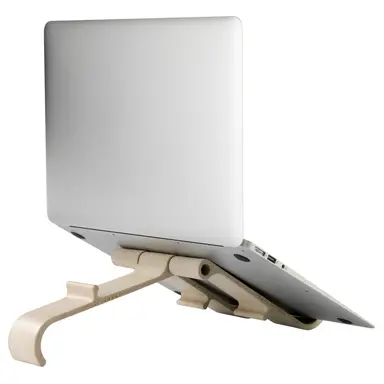 R-Go Ergonomic Laptop/Tablet Stand, Treepod Bio-Based, Adjustable, Wood, TAA Com, image 7