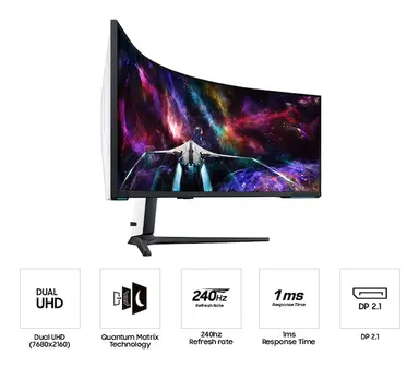 Samsung 57 in, 32:9, VA Panel, 240HZ, 7680 × 2160, image 7