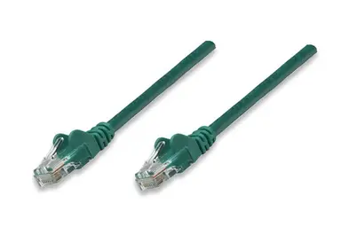 Intellinet Patch Cable Cat 5E UTP Green 0.5 ft Snagless Boot