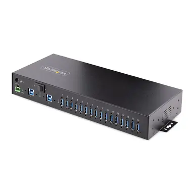 16-PORT Industrial USB 3.0 Hub 5GBPS Metal Mountable Esd Protection Terminal