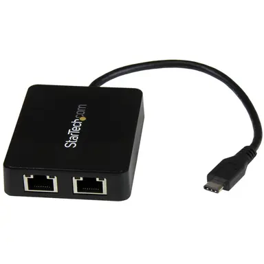 StarTech.com Use the USB-C Port on Your Laptop to Add LAN Access with Two Gbe Ports a USB-a
