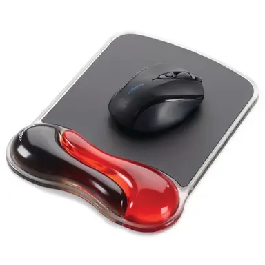 Kensington Computer Duo Gel Wave Mouse Pad Wrist Rest - Red, image 4