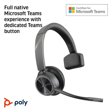 HP Poly Voyager 4310-M Microsoft Teams Certified USB-C Headset +BT700 Dongle TAA US, image 8