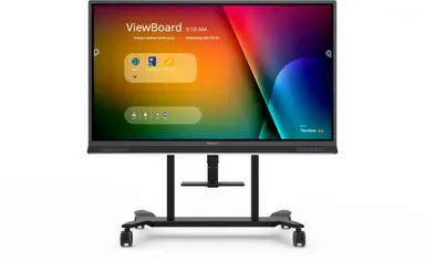 ViewSonic Electric Height Adjustable Mobile Cart with Smooth Motorized Lift, Laptop Tray, image 6