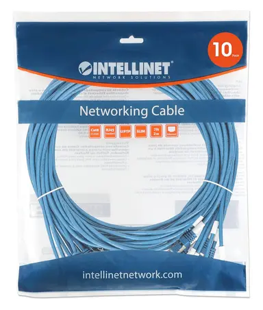Intellinet CAT8.1 U/FTP Slim Network Patch Cable, 1.5 FT., Blue, 10-Pack, image 7