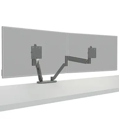 Chief Manufacturing Dual Dynamic Monitor Arm Silver, image 8
