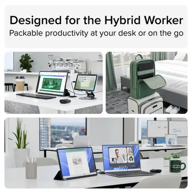 Plugable Technologies Plugable USB-C Portablemonitor 15.6 in, 100W Pass-Through Charging Laptop Smartp, image 6