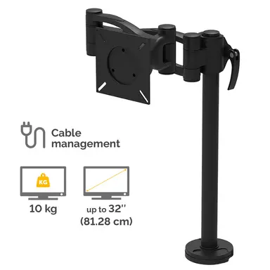 Fellowes The Fellowes Depth Adjustable Monitor Arm Adjusts Easily in Every Way for Optimu, image 7