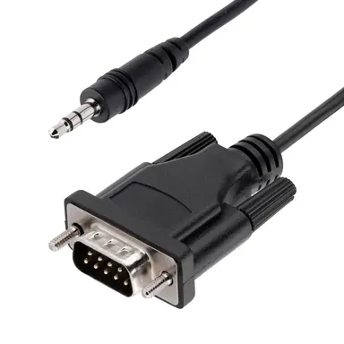StarTech.com 3FT/1M Male DB9 to 3.5 MM Serial Control Cable Configure Serial Devices with a 3