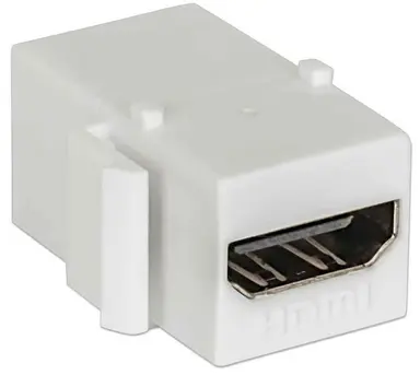 Intellinet Manhattan Hmdi Inline Coupler, HDMI Female to HDMI Female (WHITE). Snap-in Insta, image 6