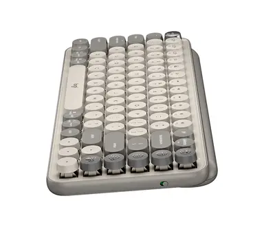 Logitech Pop Keys Wireless Mechanical Keyboard with Emoji Keys - MIST_SAND - Bolt, Sioc, image 7