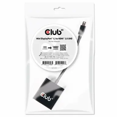 Club 3D B.V Active HDMI 2.0 Signal CONVERTER. The Mdp 1.2 to HDMI2.0 4K 60HZ UHD Active Adap, image 6