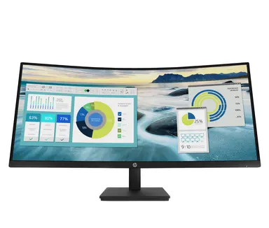 HP P34HC G4 WQHD Curved Monitor - 34 in - 21:9 - 5MS - WQHD