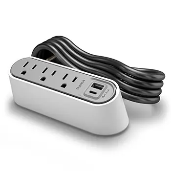 Middle Atlantic Desktop Pwr Ctr 3 OL USB A/C WH