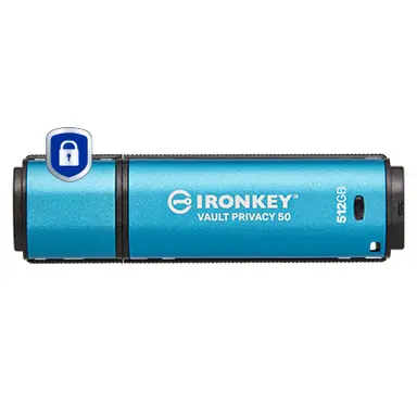 Kingston 512GB Ironkey Vault Privacy 50 AES-256 Encrypted, Fips 197