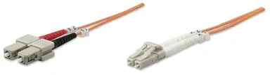 Intellinet 5M 14 ft LC/SC Multi Mode Fiber Cable