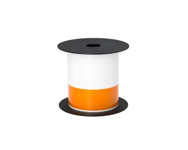 Brother International Corporat 4 in Wide TT Arc Flash Continuous 1-1/4IN Orange Header White Label, image 4