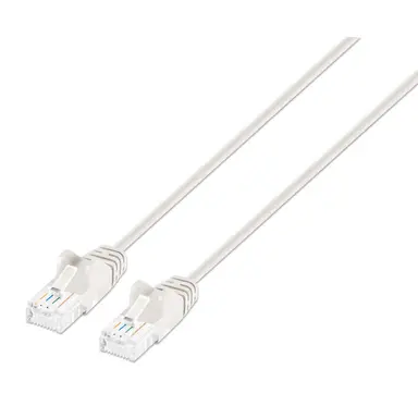 Intellinet Cat6a U/UTP Slim Network Patch Cable, 0.5 FT., White