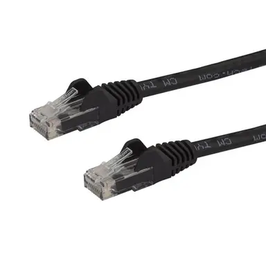 StarTech.com 100 ft Black Cat6 Ethernet Cable Delivers Multi Gigabit 1/2.5/5GBPS & 10GBPS up