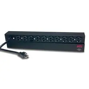 APC by Schneider Electric APC Netshelter Basic Rack PDU, 1U, 20A, 120V, 10 NEMA 5-20 Outlets, 5-20P Inlet