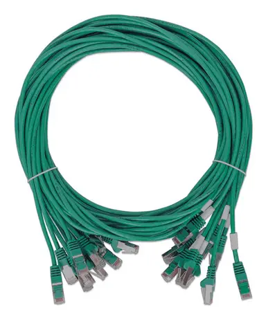 Intellinet CAT8.1 U/FTP Slim Network Patch Cable, 0.5 FT., Green, 10-Pack