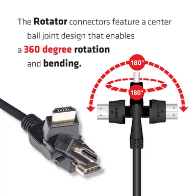 Club 3D B.V HDMI 2.0 4K60HZ UHD 360 Rotary Cable 2M/6.56FT Male/Male , Compliant to HDMI WI, image 6