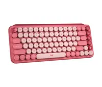 Logitech Pop Keys Wireless Mechanical Keyboard with Emoji Keys - HEARTBREAKER_ROSE - Bolt, image 3