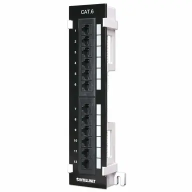Patch Panel - Networking / Ports Qty: 12 - Supports 22 to 26 Awg Stranded and SO
